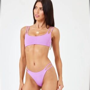 NWT LSPACE Bikini (Zinnia top & Wilder Bottom) in Jewel. Size S.